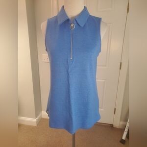 Belle By Kim Gravel Perfect Pique Sleeveless Polo